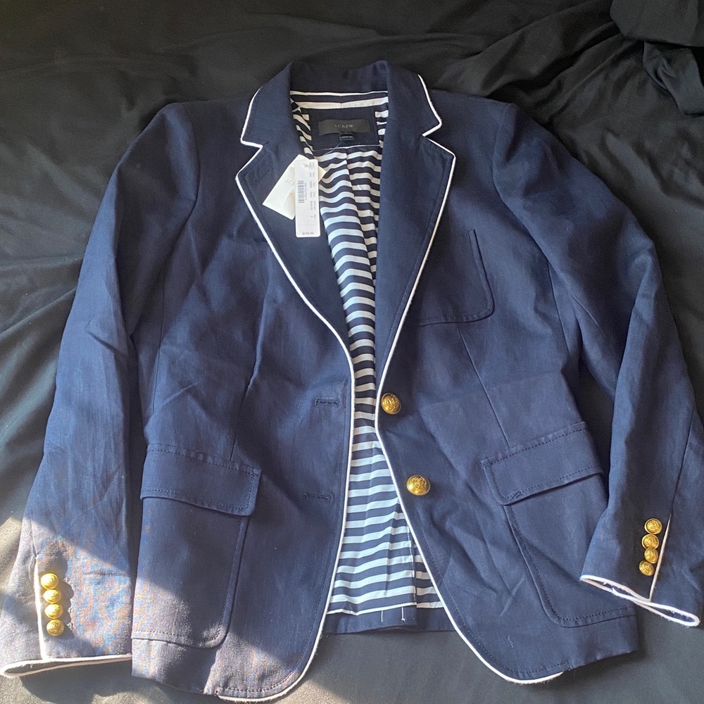 J. Crew Navy Blazer with Gold Buttons